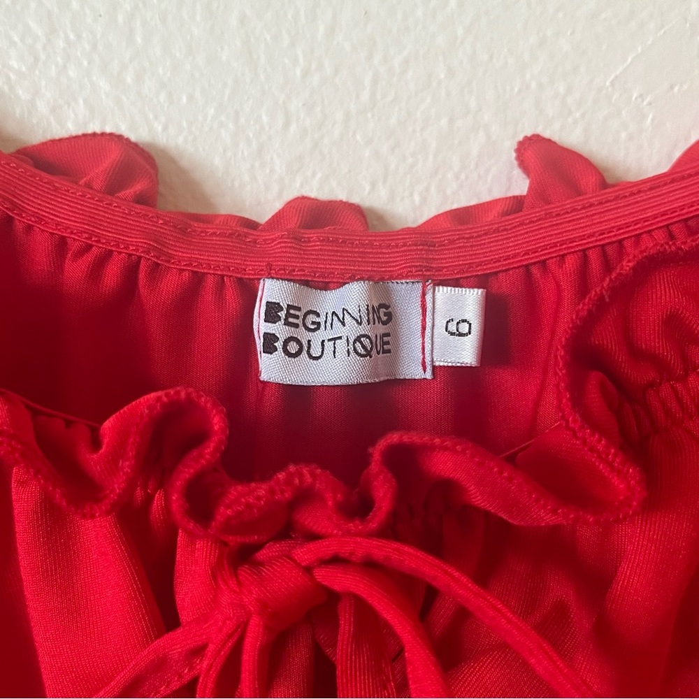 LAST CHANCE 🍀3/$20🍀 Beginning Boutique Josefina Red Bodysuit - Picture 10 of 11